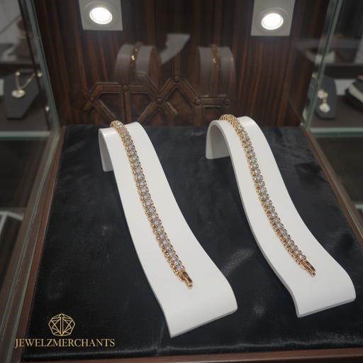 22K/Italy Rose Gold Filled Bracelet -(stamped 22K/Italy)-Bonus Gift