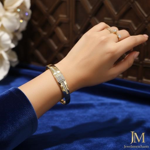 18K/Italy Gold Filled Bangle -(stamped 18K/Italy)-Bonus Gift
