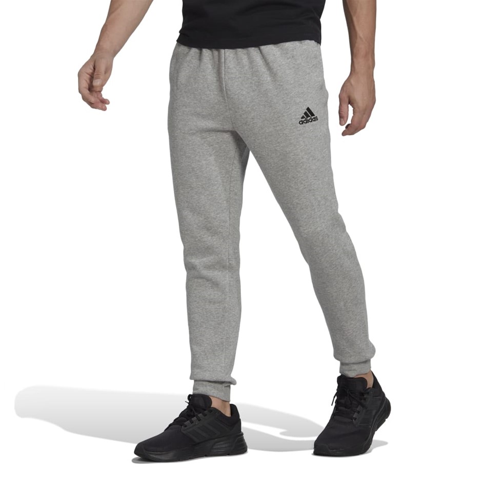 ADIDAS Men's FeelCozy Pants, Size AU M, MediumGreyHeather/Black, HL2230. B