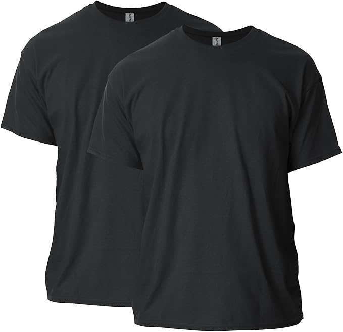 2 Pack x GILDAN Men's Ultra Cotton T-Shirt, Size L, Black, G2000. Buyers N