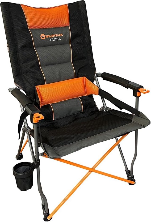 WILDTRAK Yamba Solid 200 kg Weight Rating Arm Lumbar Chair, 64 x 69 x 109