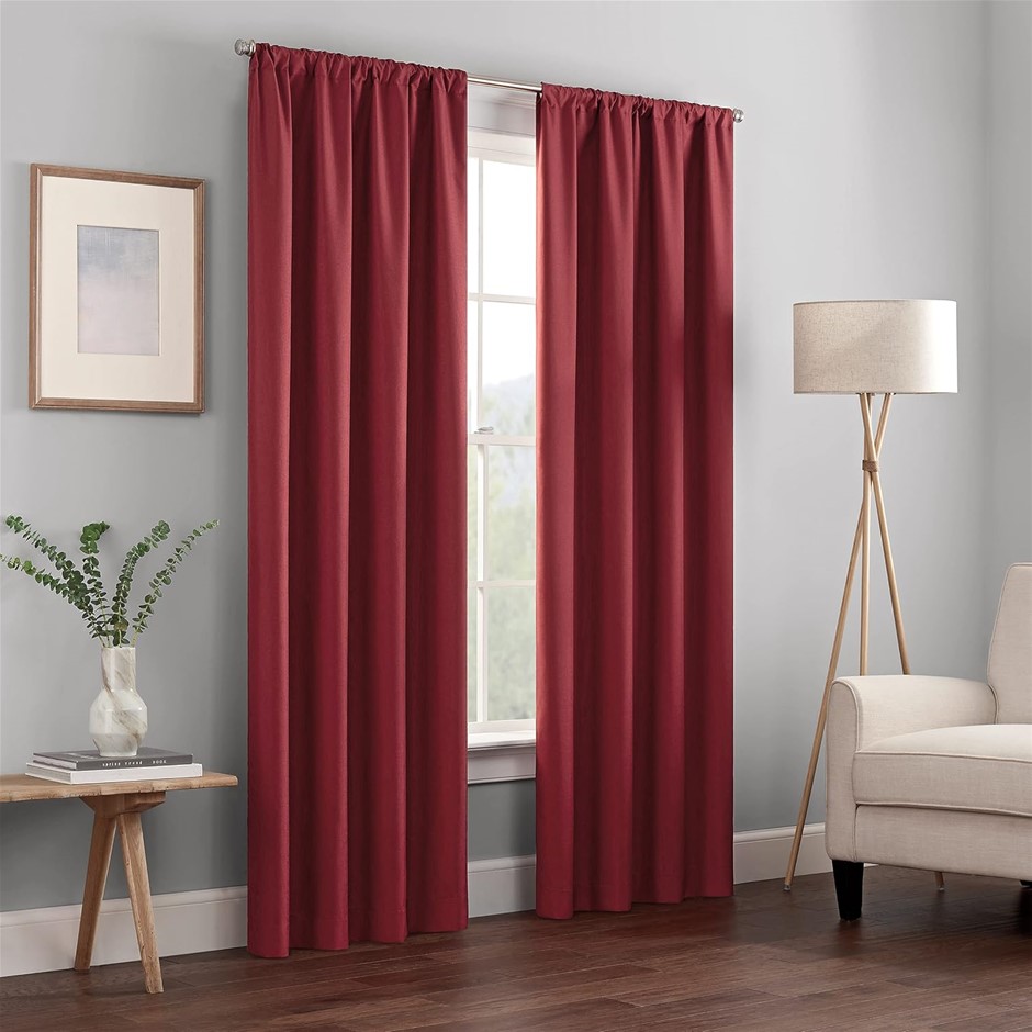 ECLIPSE Kendall 42-Inch by 63-Inch Thermaback Blackout Single Panel, Ruby