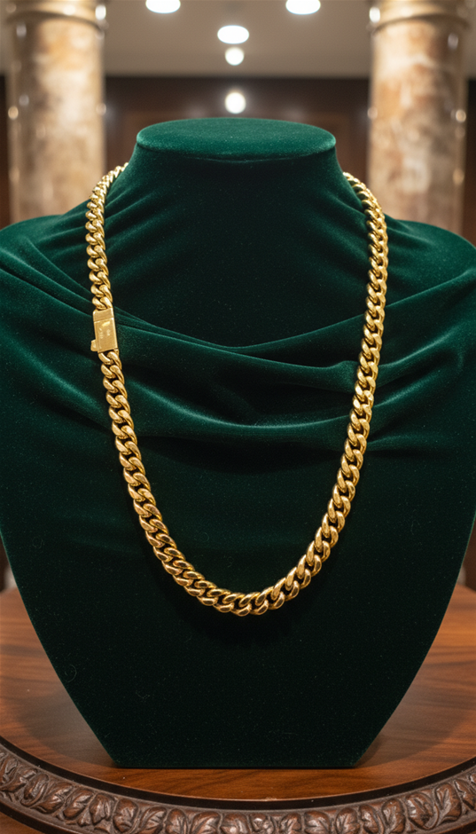18k Italy Stamped Yellow Gold Filled Chain-Quality Guarantee-60cm