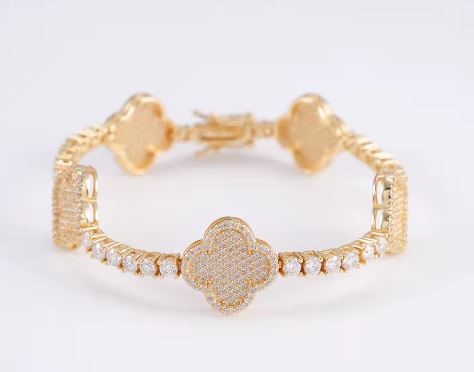 18k Italy Stamped Yellow Gold Filled Bracelet-Quality Guarantee-17.5cm