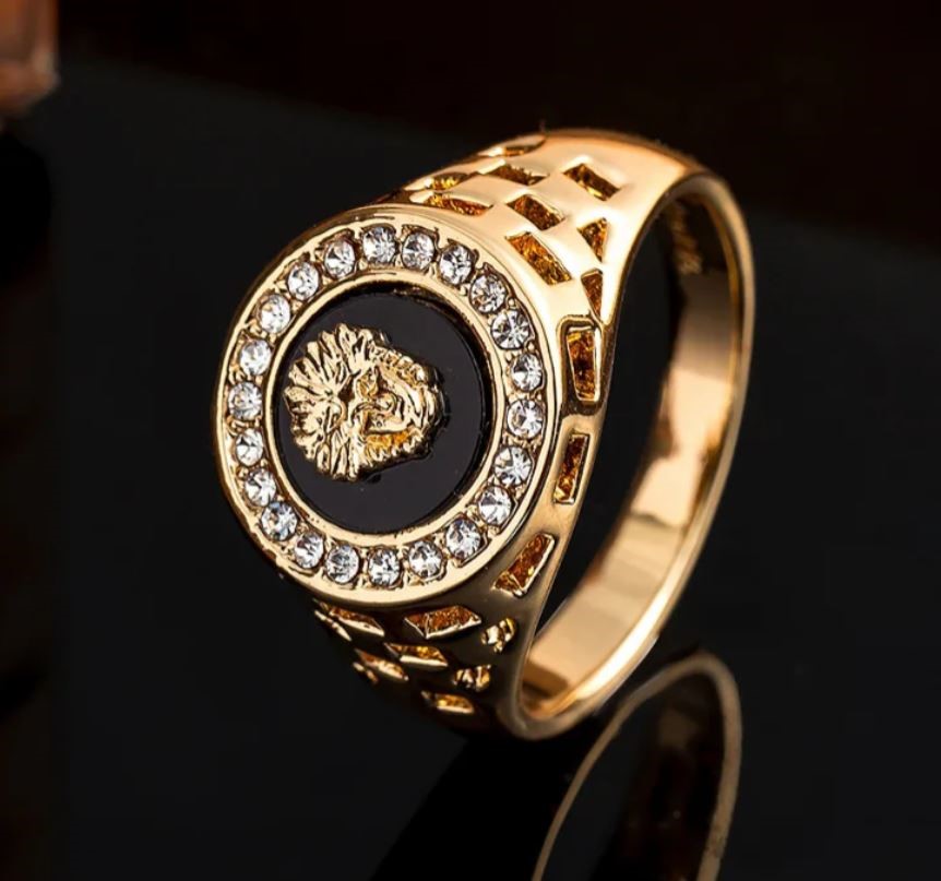 Italy 925 Silver Hip Hop Men's Ring (Stamps)-12 US