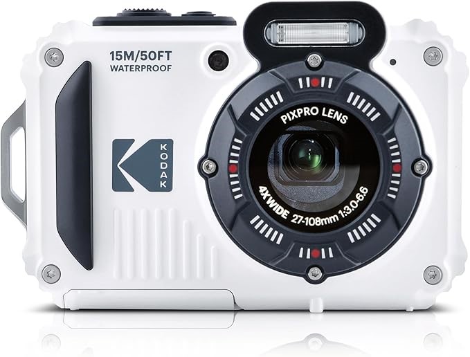 Kodak PIXPRO WPZ2 Digital Camera, White. NB: Used.