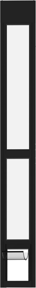 HAKUNA PETS Black Glass Patio Pet Door For Sliding Doors, Small NB: damaged
