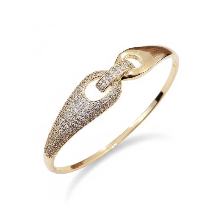 18K/ITALY Yellow Gold Filled bangle -(stamped 18K/Italy)