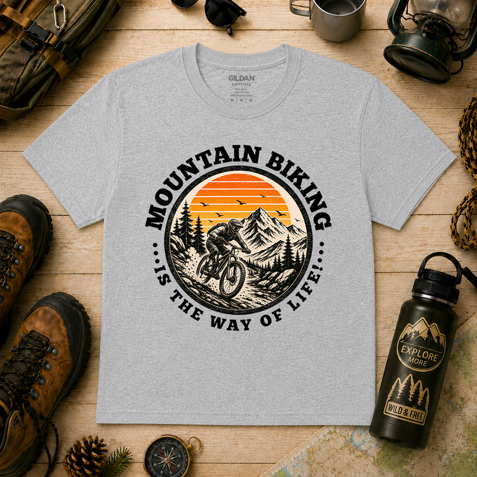 "Mountain Biking Is The Way Of Life T-Shirt!" Outdoor's Adventure - Xlarge