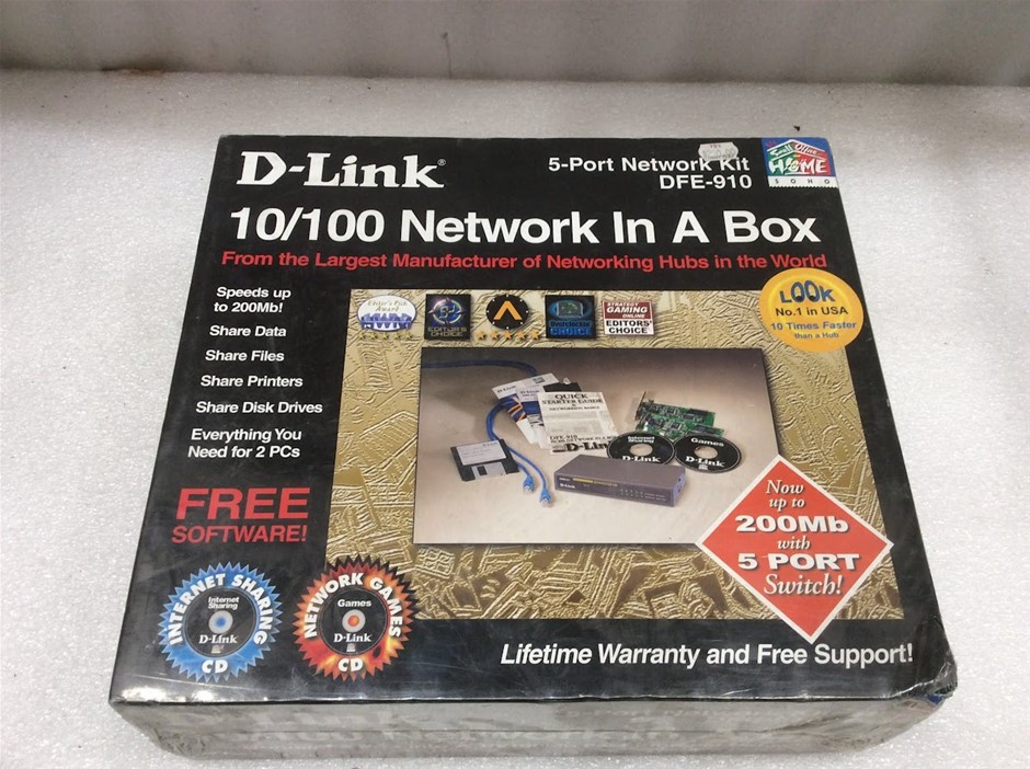 D-Link DFE-910 5-Port Network Kit - New