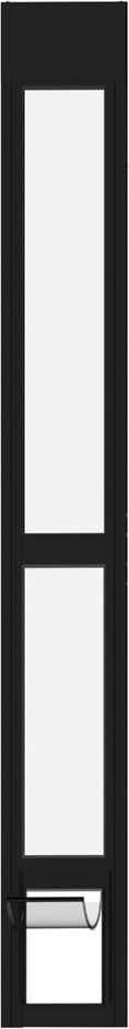 HAKUNA PETS Black Glass Patio Pet Door For Sliding Doors, Small NB: damaged