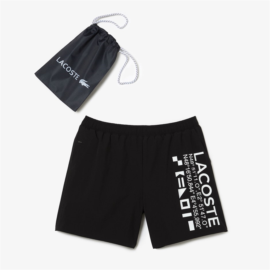 0182-5062664 · LACOSTE Men's Active Sailing Swim Short, Size S, Black, MH0044.  Buyers Not