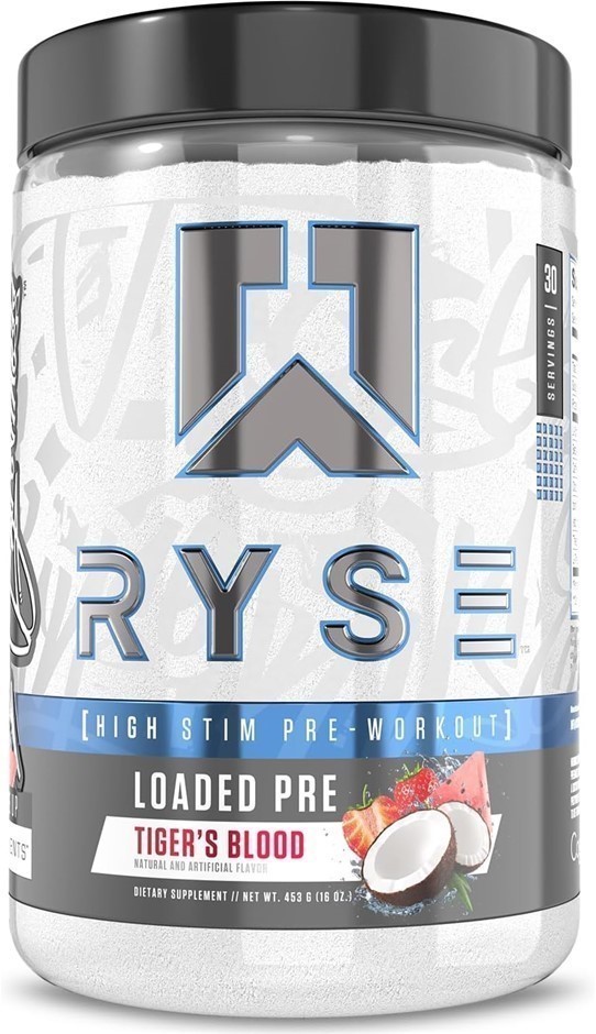 RYSE Supplements Core Series Loaded Pre-Workout Powder, Tiger's Blood, 438g