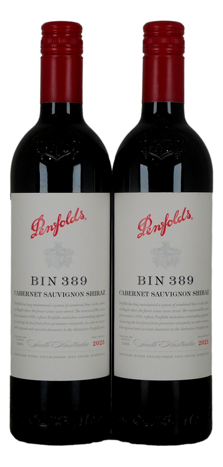 Penfolds Bin 389 Cabernet Sauvignon Shiraz 2023 (2x 750ml), SA. Screwcap.