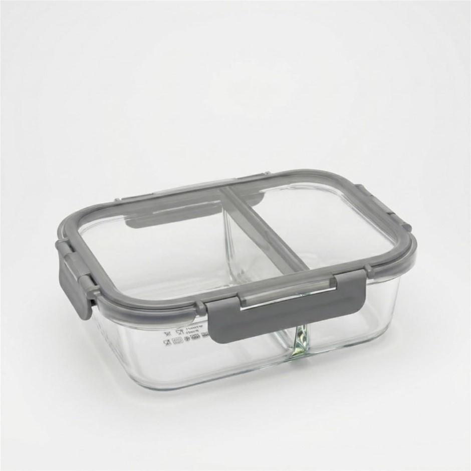 Pyrex Meal Prep Divided Storage – Borosilicate Glass Containers with Snap L