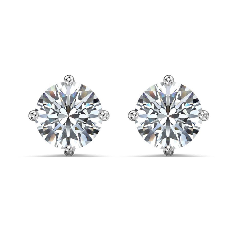 2.0ct Round Lab Created Moissanite 925 Sterling Silver Earrings
