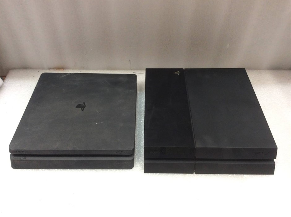 Sony CUH-2002A and CUH-1002A PlayStation 4 Game Consoles (Lot of 2)