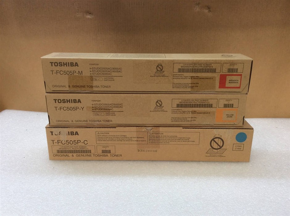 Toshiba Magenta + Yellow + Cyan Toner Cartridge - New (Lot of 3)