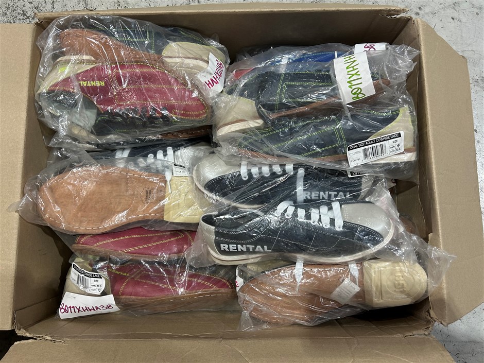 15 x BSI Adult Cowhide Lace Dual Size Rental Shoes, Size ranges from US M7