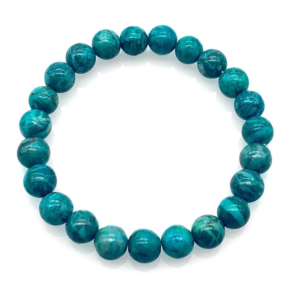 8mm African Jasper Turquoise Colour Gemstones Beaded Bracelet