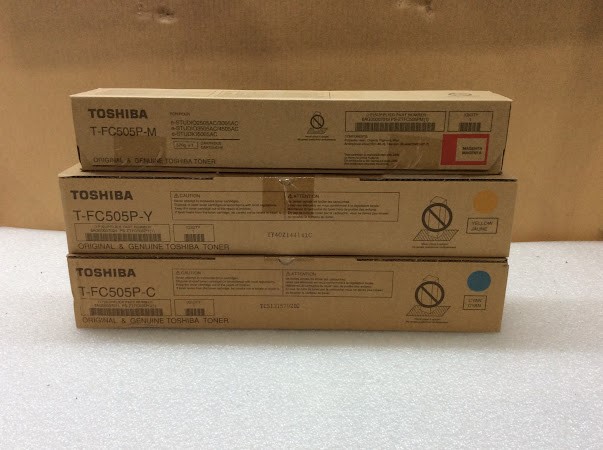 Toshiba T-FC505P-Y&T-FC505P-M&T-FC505P-C Toner Cartridges - New (Lot of 3)
