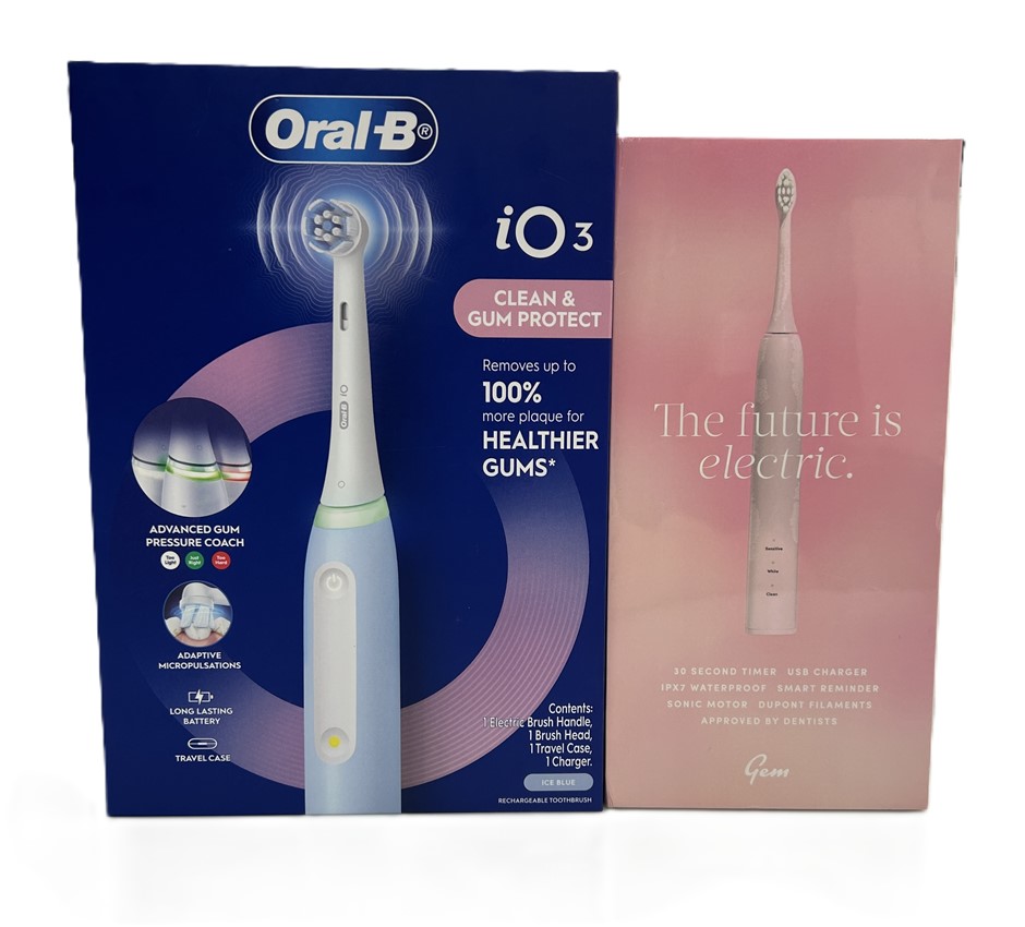 ORAL-B iO3 and Gem Electric Toothbrush Bundle NEW Sealed Box