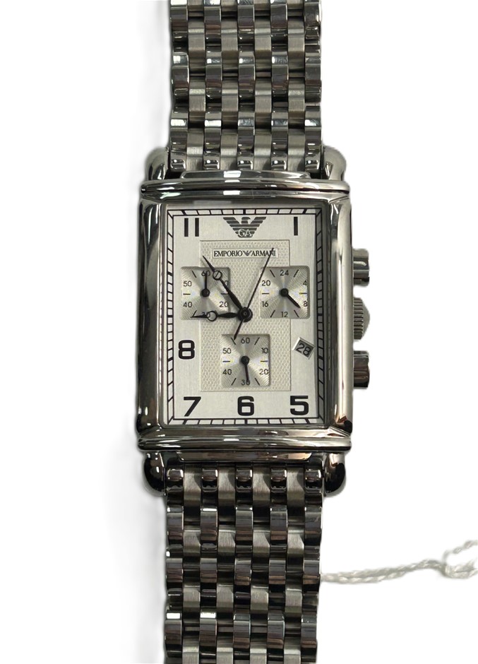 Emporio Armani Stainless Steel Chronograph Watch AR-0294