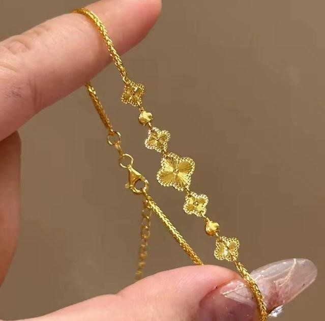 18k Yellow Gold Filled Bracelet- Warranty Quality-Bonus Gift