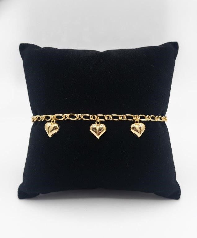 18K/Italy  Yellow Gold Filled bracelet(stamped)Warranty Quality-Bonus Gift