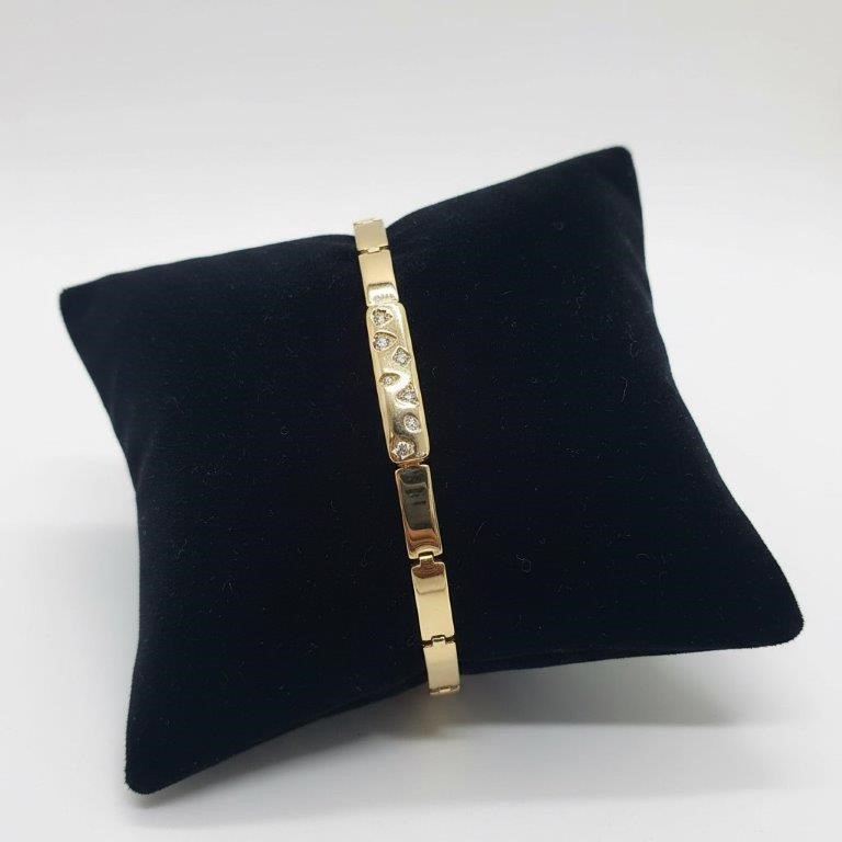 18K/Italy  Yellow Gold Filled bracelet(stamped)Warranty Quality--Bonus Gift