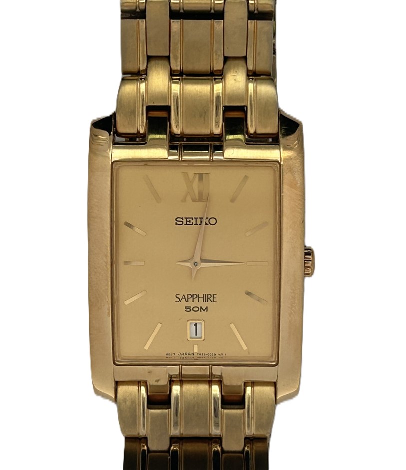 Seiko Sapphire Gold-Tone Watch