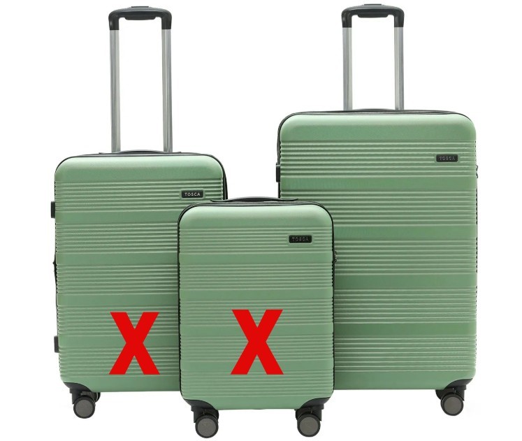 TOSCA Cosmic Luggage, Olive Green, Large: 78cm NB: minor use