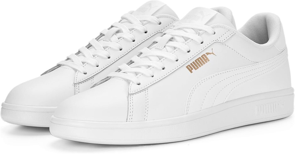 PUMA Unisex Adult's Smash 3.0 Leather Sneaker, US8/EU40.5, PUMA White/PUMA