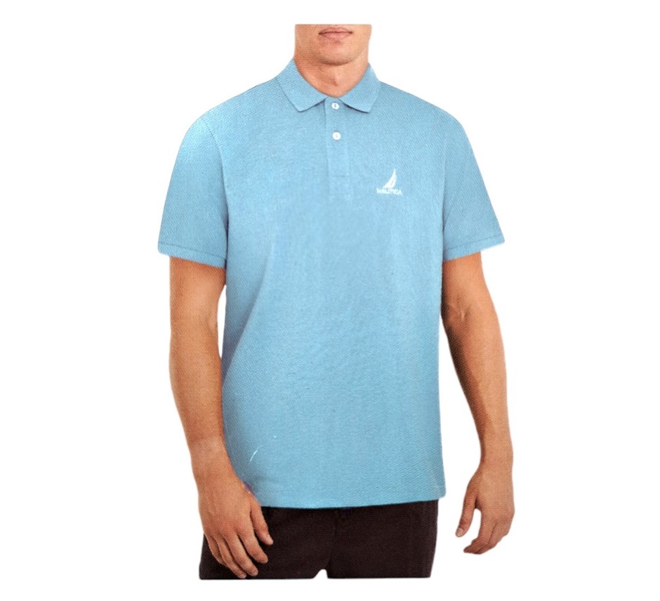 NAUTICA Men's Regular Polo, Size S, 100% Cotton, Sea Blue, K201223.