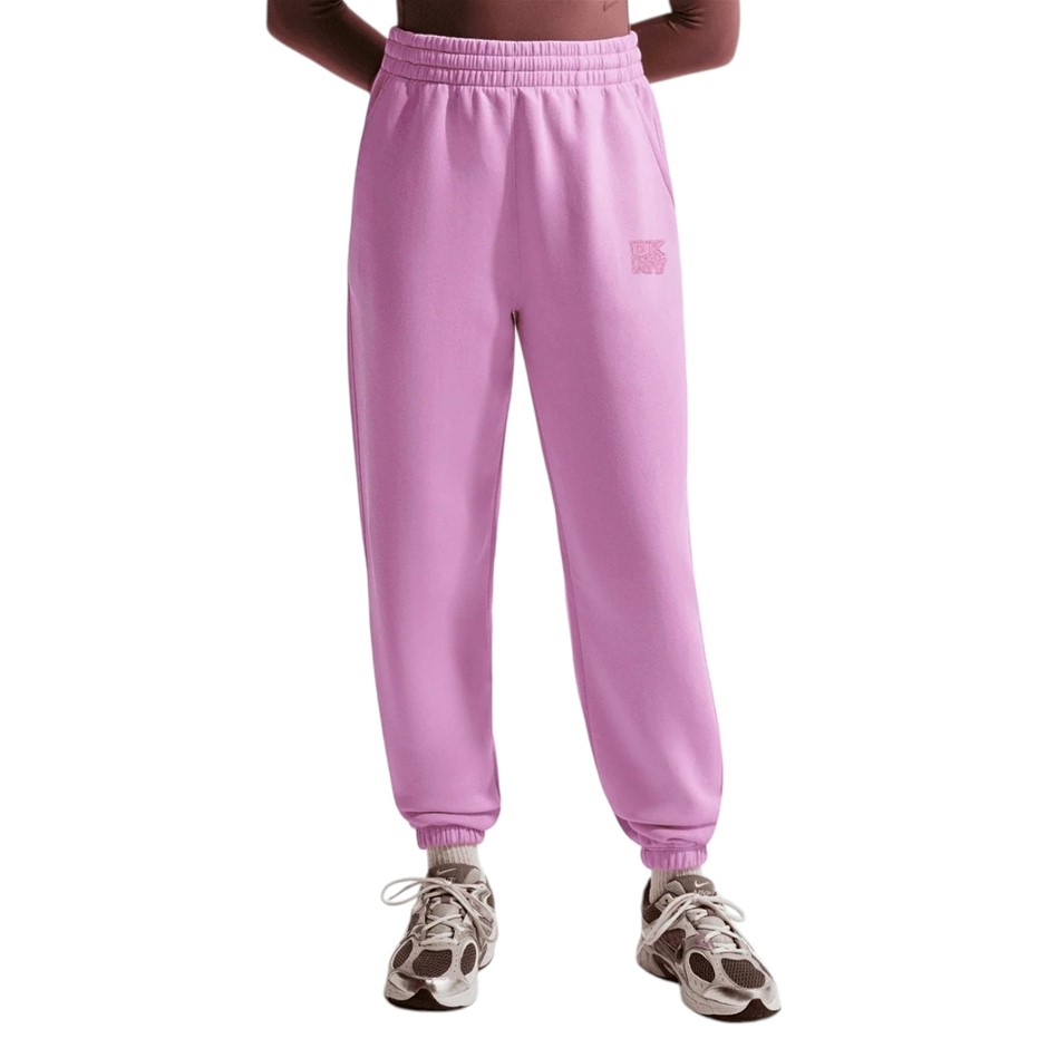 DKNY SPORT Women's Fleece Pants, Size XL, 60% Cotton, Dusty Orchid (OR9).