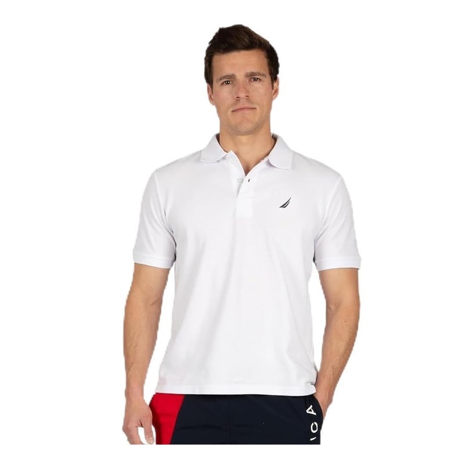 NAUTICA Men's Maddox Polo Shirt, Size L, White, NAN1I00797. RRP: $99.95.