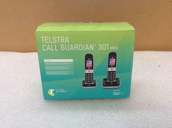 Telstra Call Guardian 301 MKII Twin Pack Cordless Telephone System