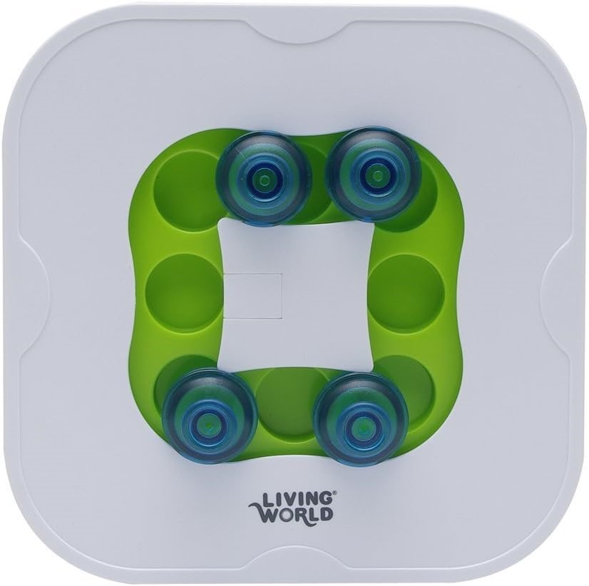 LIVING WORLD 3-in-1 Teach-n-Treat Interactive Toy White.