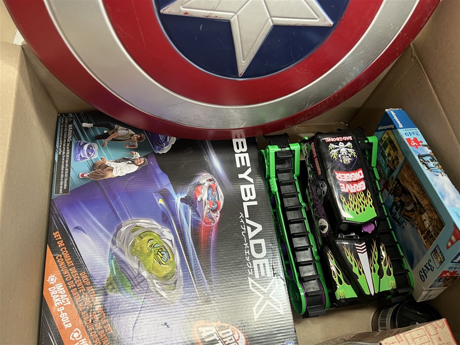 6 x ASSORTED BOYS TOYS BUNDLE; Incl. Avengers, Beyblade, Toy Truck & More.