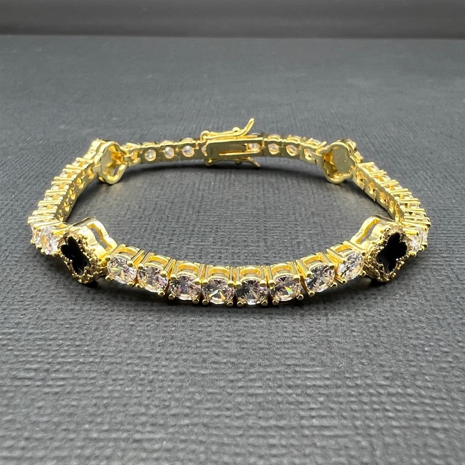 Gold-Filled Tennis Bracelet & AAA Cubic Zirconias - 20.3cm