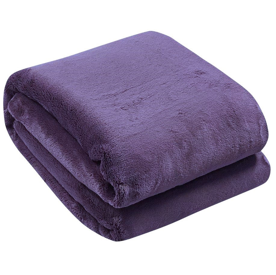 AMARI Luxury Velvet Throw, 152cm x 177cm, Purple. N.B: Not in original pack