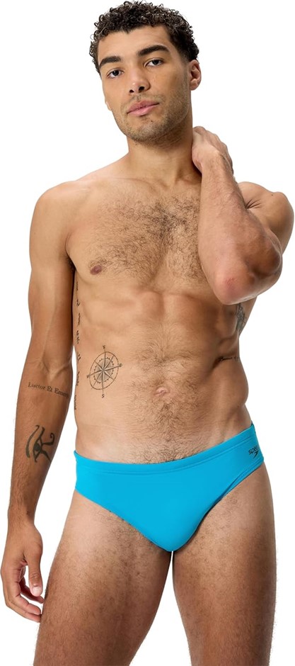 SPEEDO Men's Classic Logo Brief, Size 34, Mayan Blue, 8/A000163008. RRP: $5
