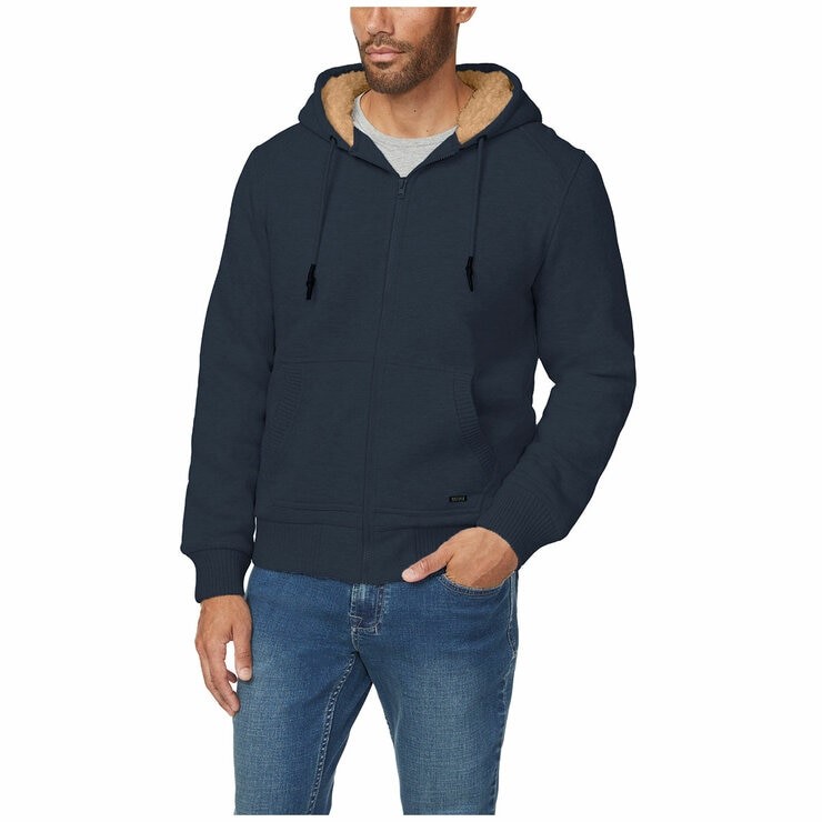 BUFFALO DAVID BITTON Men's Sherpa Hoodie, Size S, Whale. Buyers Note - Dis