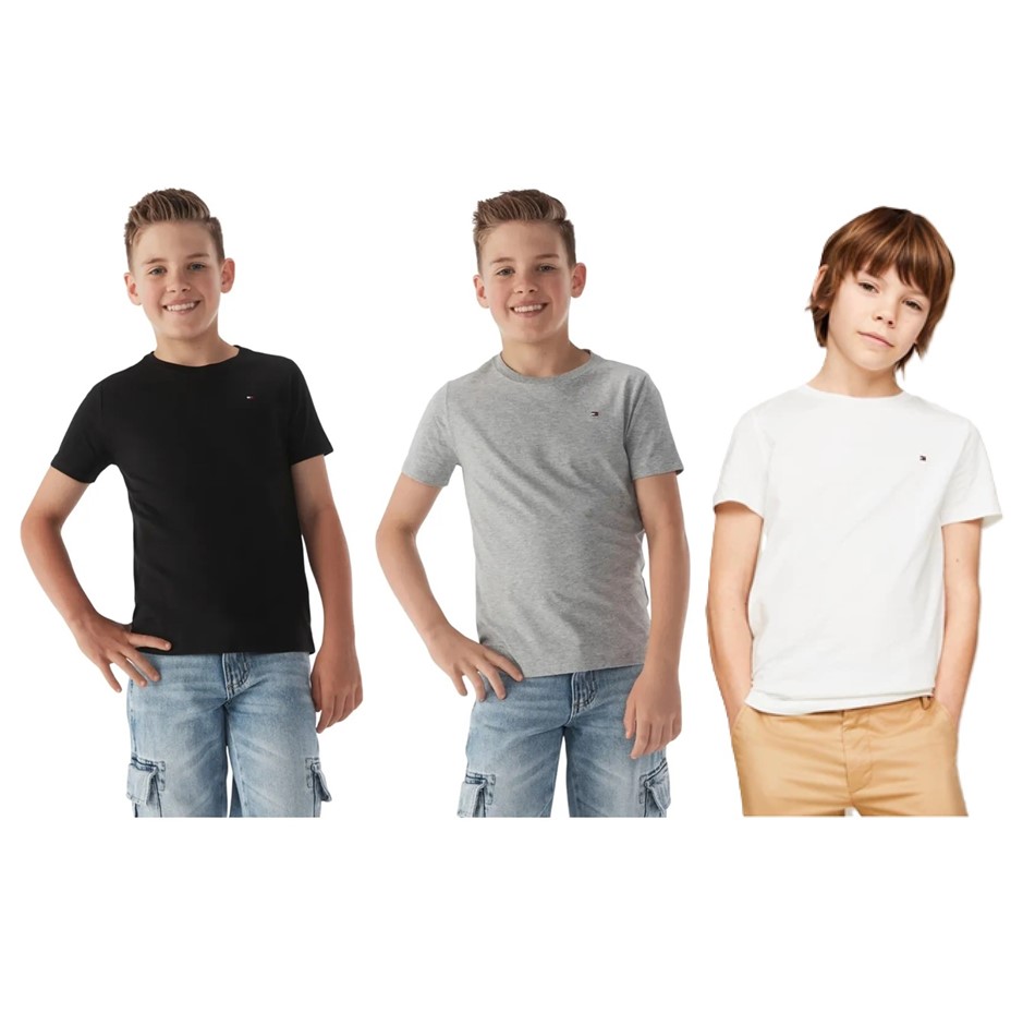 0208-5062664 · 3 x TOMMY HILFIGER Kids' Nantucket Tees, Size L (12-14), 100% Cotton, Dark