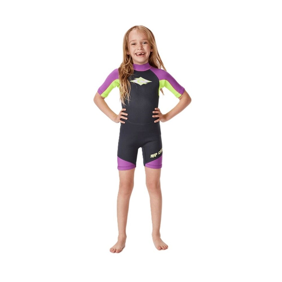 0269-5062664 · RIP CURL Girl's Groms Omega 1.5mm Back Zip Springsuit, Size 2, Purple (0037
