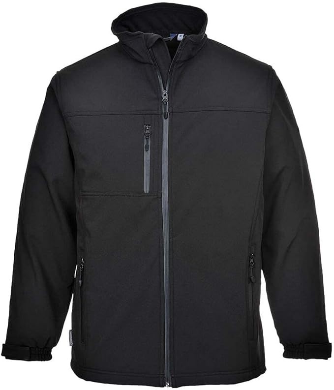 0057-5062664 · PORTWEST TK50 Water Resistant Windproof Softshell Jacket, Size XL, Black, T