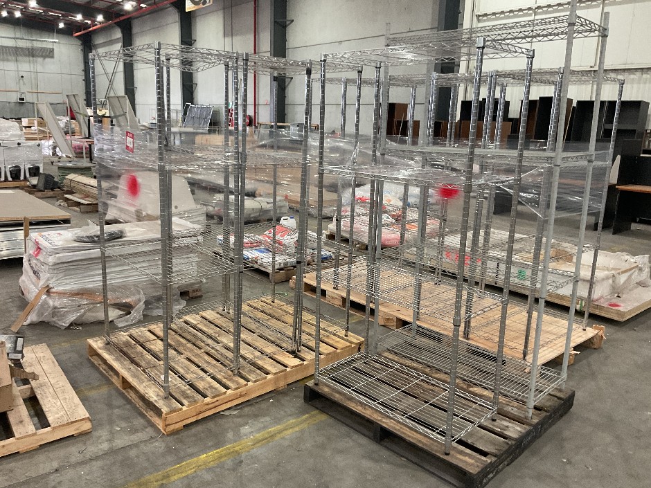 5x Steel Shelving Units