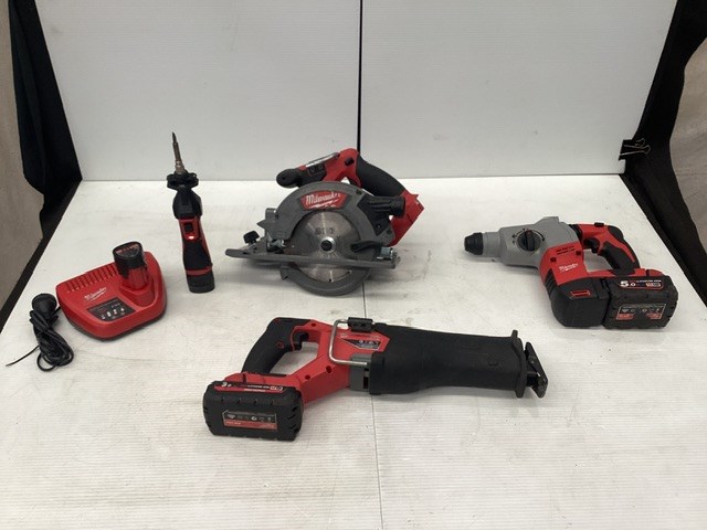 <p>Assorted Milwaukee Power Tools </p>