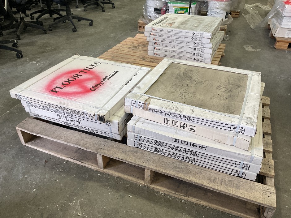 9 x Boxes of 600 x 600 Floor Tiles