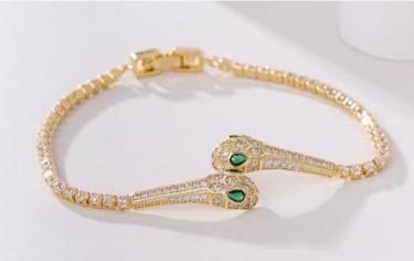 18k Yellow Gold Filled Snack Bracelet (stamped 18k)-18cm